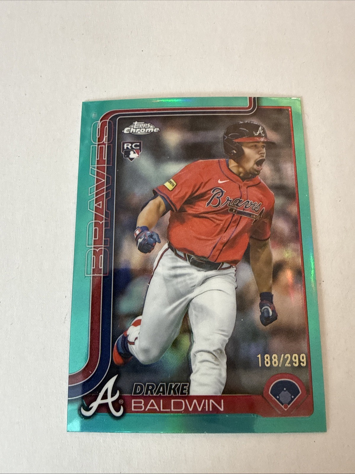 2025 Topps Chrome Update Series Drake Baldwin USC96 Teal Refractor 188/299 RC