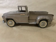 Vintage 1959 Tonka Toys Step-Side Pickup Truck-Bronze and 1957 Stake Trailer