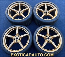 20" OEM FERRARI F8 488GTB FORGED MATTE GOLD WHEELS 488 458 SPEEDLINE RIMS NEW