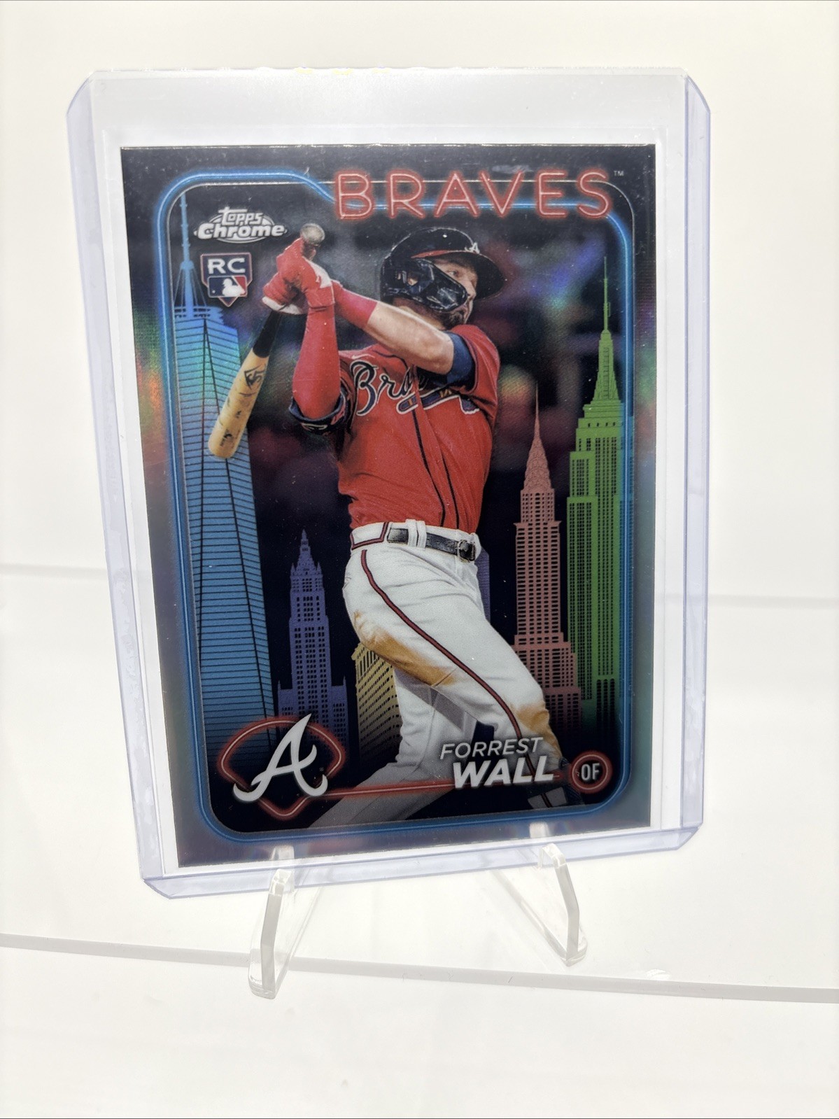 2024 Topps Chrome Big Apple Refractor #176 Forrest Wall RC Braves