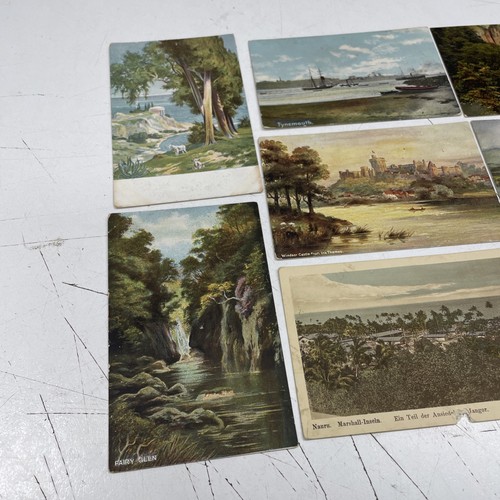 ORIGINAL VINTAGE Souvenir Postcard Letter Mail Lot Illustrate 1900s Junk Scrap 5 - Picture 2 of 4