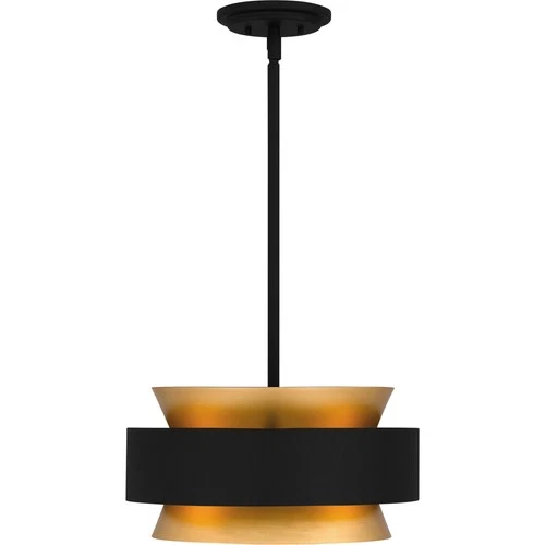 Quoizel QP5570 3 Light 15"W Multi Light Pendant - Black - Picture 8 of 9