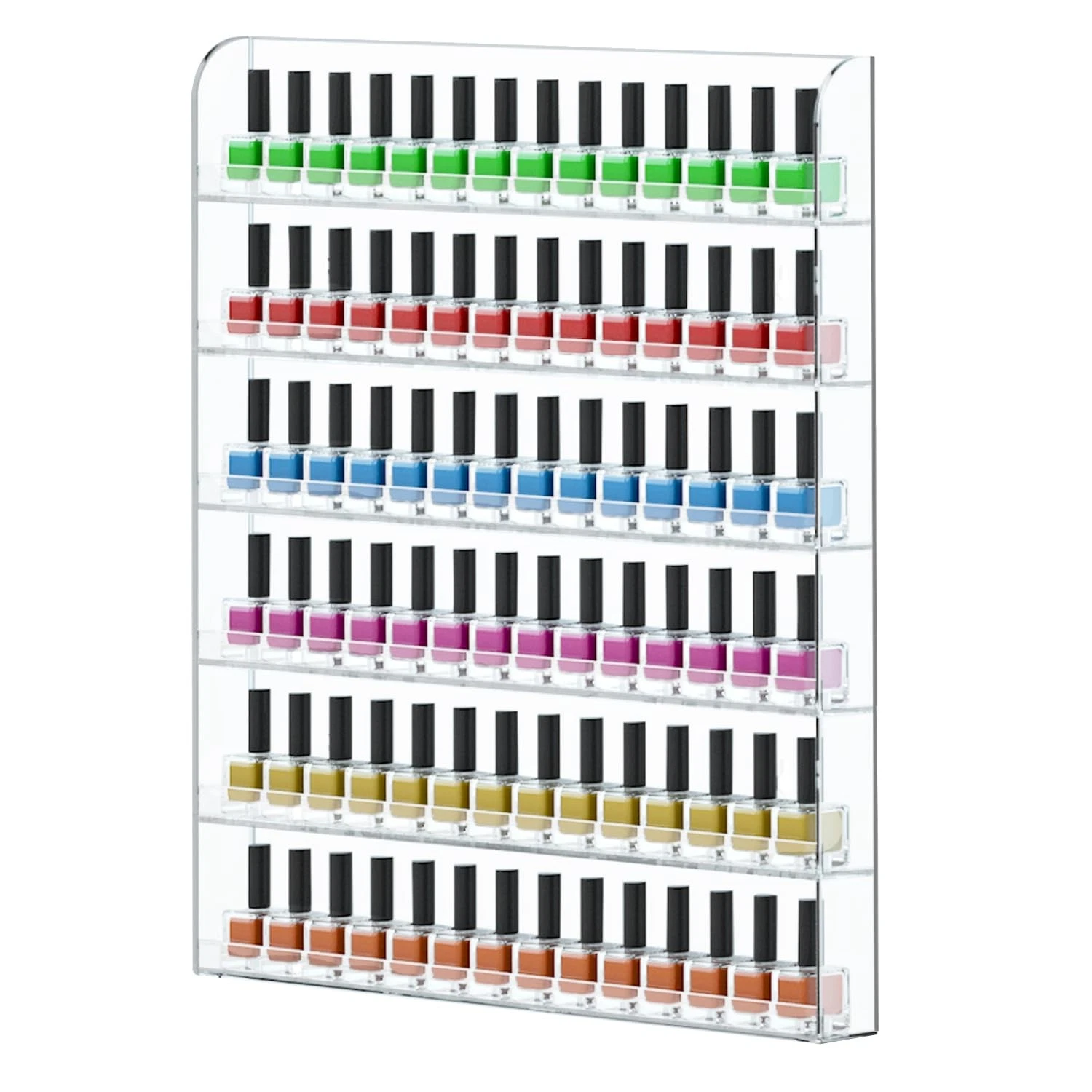 Nail Polish Wall Racks - 2 Pack Acrylic Organizer Holds 240 Bottles, 20x24 Inch
