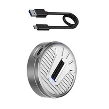 USB 3.1 Type-C M.2 NVMe SATA SSD Reader Enclosure 10Gbps Tool-Free Hot-Swap