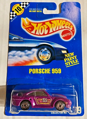 Hot Wheels Porsche 959ポルシェ 紫色 Mattel Hot Wheels Speed Points Blue Card Purple Porsche 959 #179