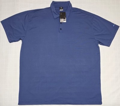 Nike Golf Performance Dry Fit Blue Striped Polo Shirt Size 4XL 