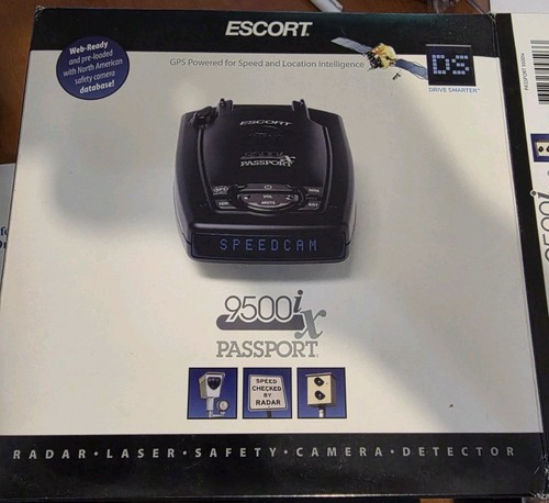 Escort Passport 9500ix Radar Detector Box w/ Manual, Cords, Accessories ONLY