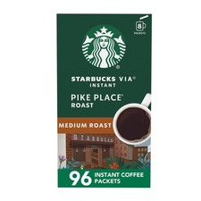 Starbucks VIA Instant Coffee Packets, Single Serve, Medium Roast Coffee, Pike...