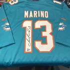 Dan Marino Autographed Miami Dolphins Teal Football Jersey Beckett #13