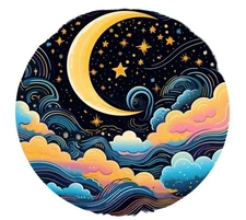 Dream Starry Night Sleep Stickers (4) Labels Card Gift Craft Paper Journal