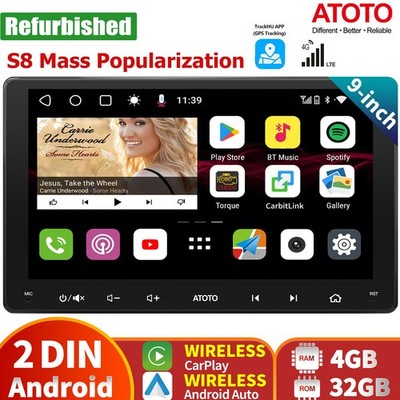 ATOTO 9'' S8 Autoradio 2DIN Eingebautes 4G LTE GPS Wireless Android Auto CarPlay