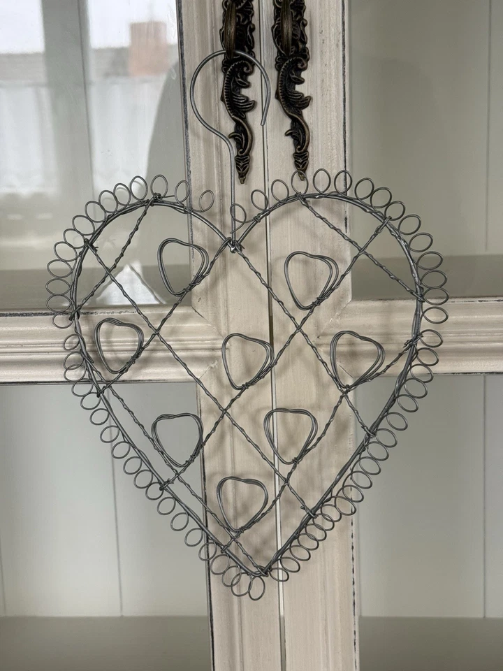 Drahtherz Kartenhalter Memoboard Herz 28 cm - Bild 3 von 4