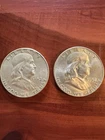 TWO ( 2 ) LIGHTLY CIRCULATED 1952 SILVER FRANKLIN HALF DOLLARS