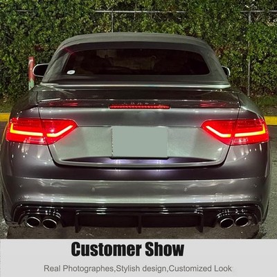 For Audi S5 A5 B8.5 Sline 2012-2017 Gloss Black Rear Bumper