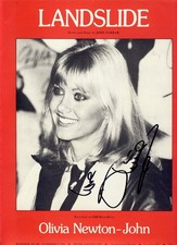 OLIVIA NEWTON - JOHN SIGNED " LANDSLIDE "SHEET MUSIC.With pic