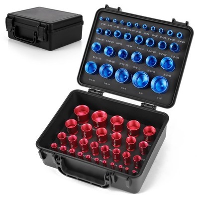 Thread Checker, 60 pcs Nut and Bolt Thread Checker, 30 Inch  30 Metric Box Se...