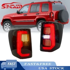 SINDAR Pair Smoke Lens LED Tail Light Assembly For Jeep Grand Cherokee 2005-2010
