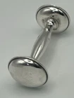 Antique Lunt  1180 Sterling Silver 3” Dumbbell Barbell Baby Rattle 22g