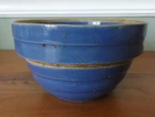 McCoy Bee Hive Blue Glaze mixing bowl Small 5" USA Vintage