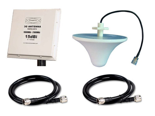 Antenna Aerial Phone Signal Booster Repeater Extender 2100Mhz Set 3G UMTS Three - Picture 1 of 1