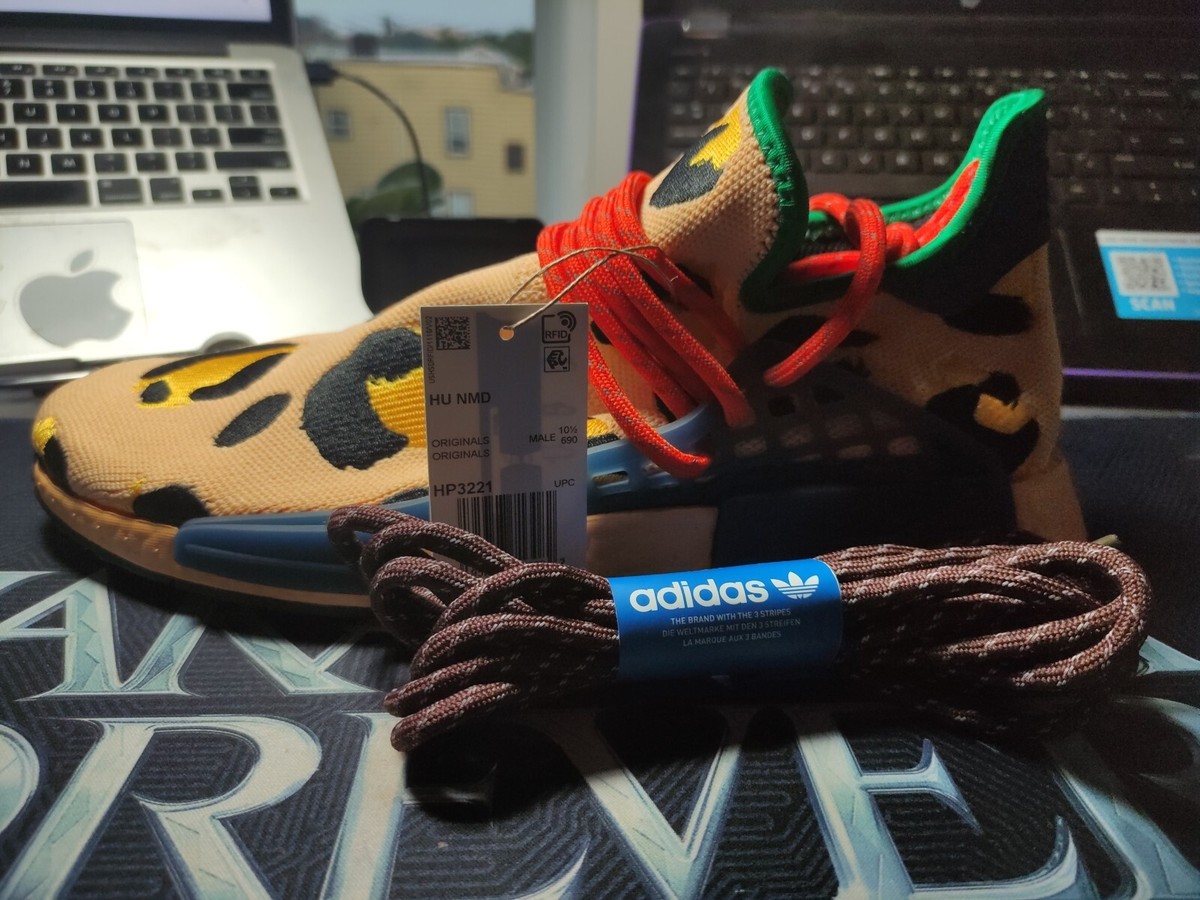 ADIDAS x PHARRELL WILLIAMS HU NMD Pulse Amber Animal Print Shoe HP3221 Size 9.5 adidas Hu NMD Animal Print Pulse Amber/ Bold Gold/ Core  main image 2