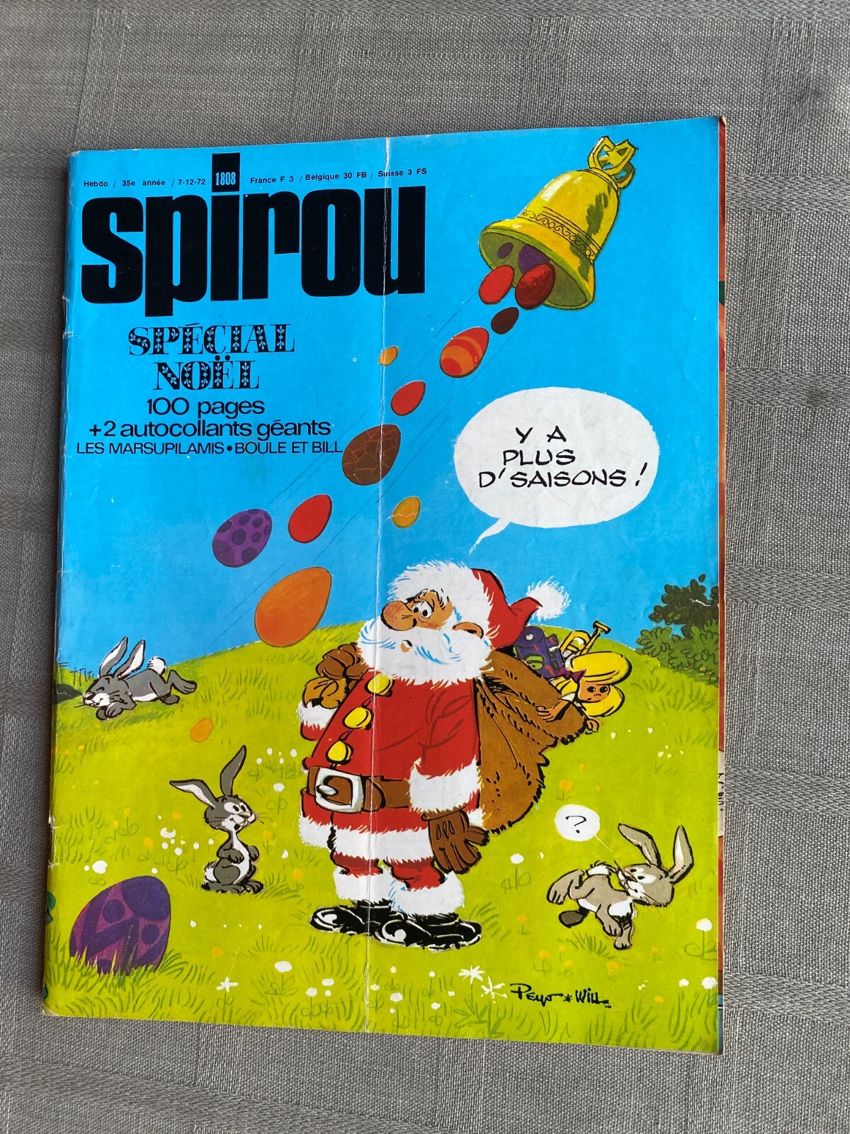 View Spirou No. 1808 Good Condition Full Of Stickers Marsupilami Ball And Bill