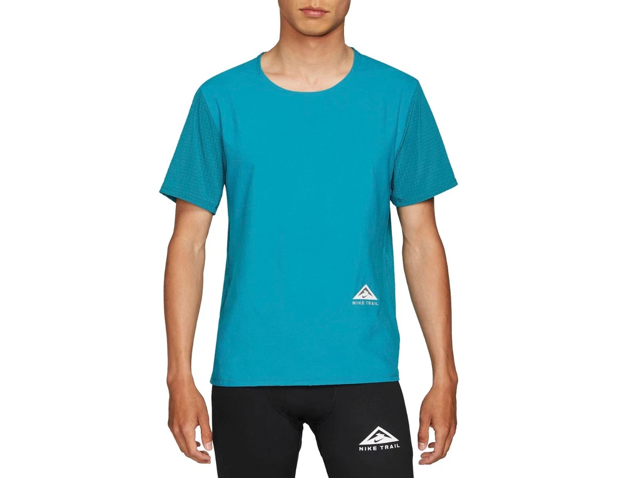 Nike Men s Rise 365 Trail Short Sleeve Shirt CZ9050 367 NWT Large