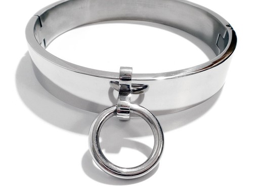 Flachstahl Verschluss Tageshalsband mit O-Ring - 5 mm Edelstahl - mehrere Größen - Bild 4 von 8
