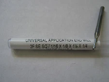 BEST CARBIDE 2 FLUTE UNIVERSAL APPLICATION 1/16" (.0625") END MILL "NEW"