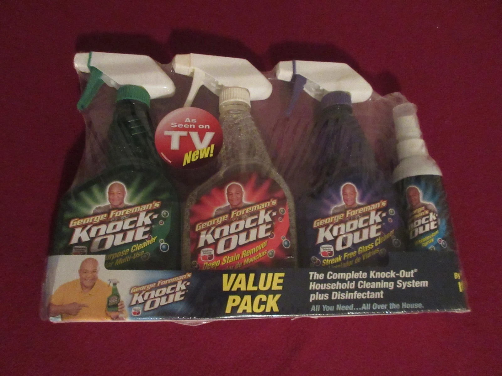 RARE 2004 George Foreman's KNOCK OUT HOUSEHOLD CLEANING SYSTEM FACTORY SEALED