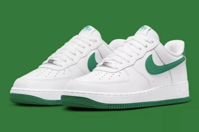 Nike Air Force 1  07  White/Malachtite Green Mens Casual Sneaker Size US 12 New 