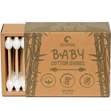 Baby Cotton Swabs 220 Count  Biodegradable  Organic Wooden Cotton... Fast Ship