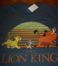 VINTAGE STYLE WALT DISNEY THE LION KING T-Shirt SMALL NEW w/ TAG Simba Pumbaa