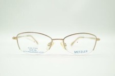 Vintage Metzler 1674 180 Titan Gold Half-Rim Glasses Frame NOS