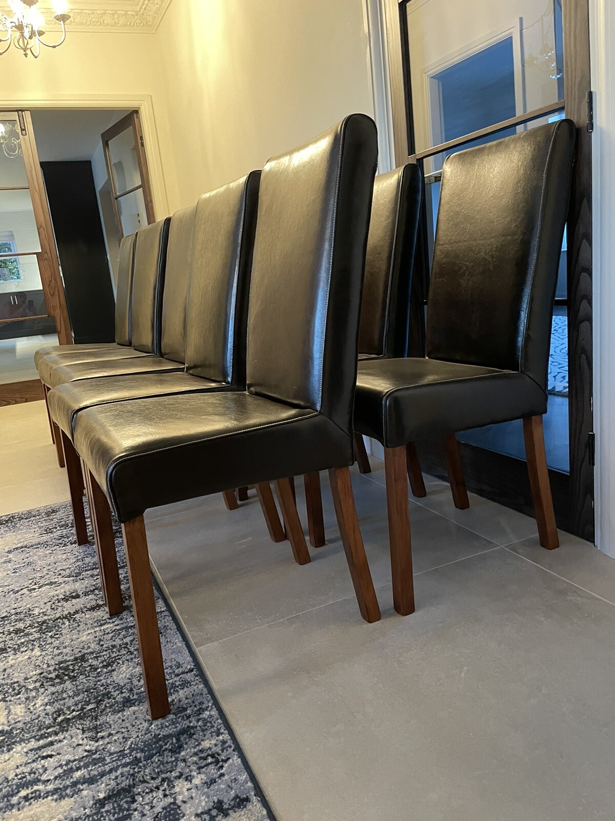 10 faux leather dining chairs eBay