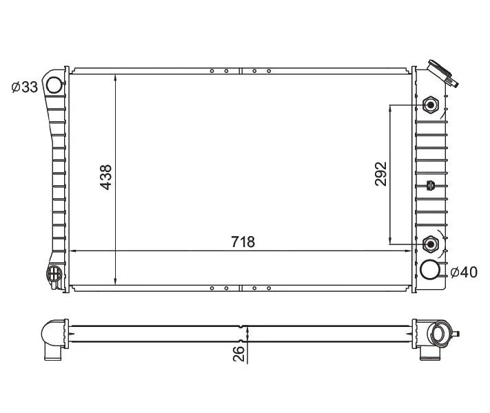 Radiator for 1988-1990 Buick Electra LeSabre Reatta Riviera Oldsmobile Delta 88 Foto 3 de 4