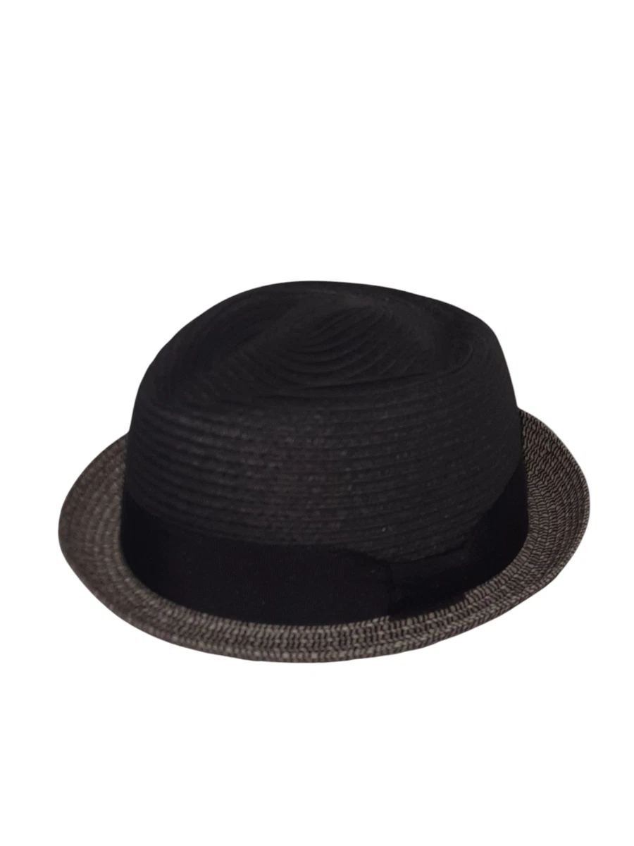 Cappello Pork Pie Derby Vintage In Feltro Di Lana, Unisex, Con Fascia, Taglia 57cm