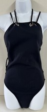 Bondi Born Babe Ladies Swimwear 1 Piece Size 6 US Black Rear Lace