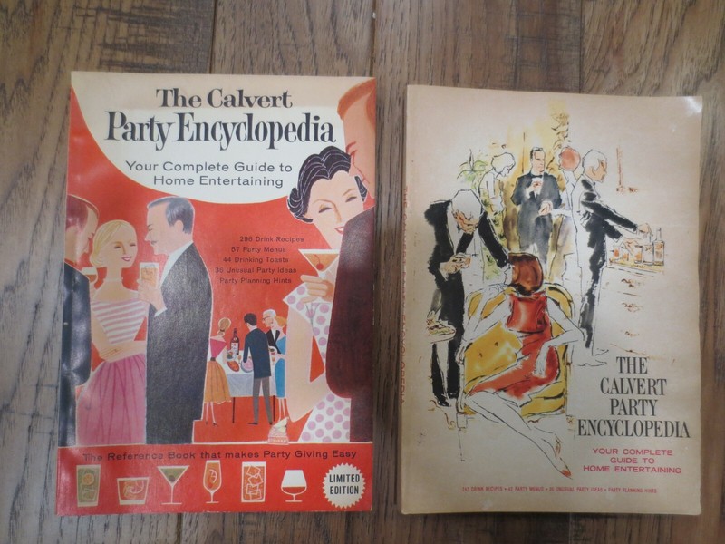 Two Vintage - The Calvert Party Encyclopedia - 1960 and 1965 - drink recipes