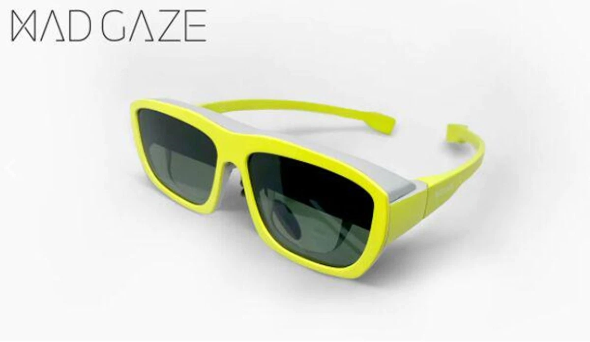 Mad Gaze Glow Plus Augmented Reality Smart Glasses Yellow Brand
