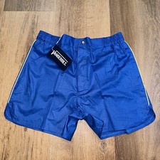 Vintage 70s 80s Vanderbilt Shorts Track Tennis Blue Striped Retro NOS Mens XL