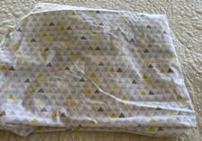 Circo Unisex White Yellow Gray Teal Triangles Fitted Crib Sheet Toddler Bed