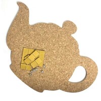 Pinnwand Aus Kork | Form Einer Teekanne | Mit Pins Und Kleber | Nachhaltig | Tee