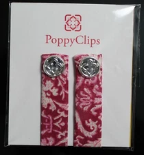 PoppyClips Magnetic Clothing Accessory Petal Pink Silver Button Poppy LuLaRoe