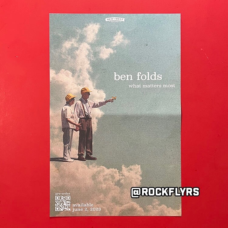 BEN FOLDS "What Matters Most" Original 11x17 Double-sided store promo poster