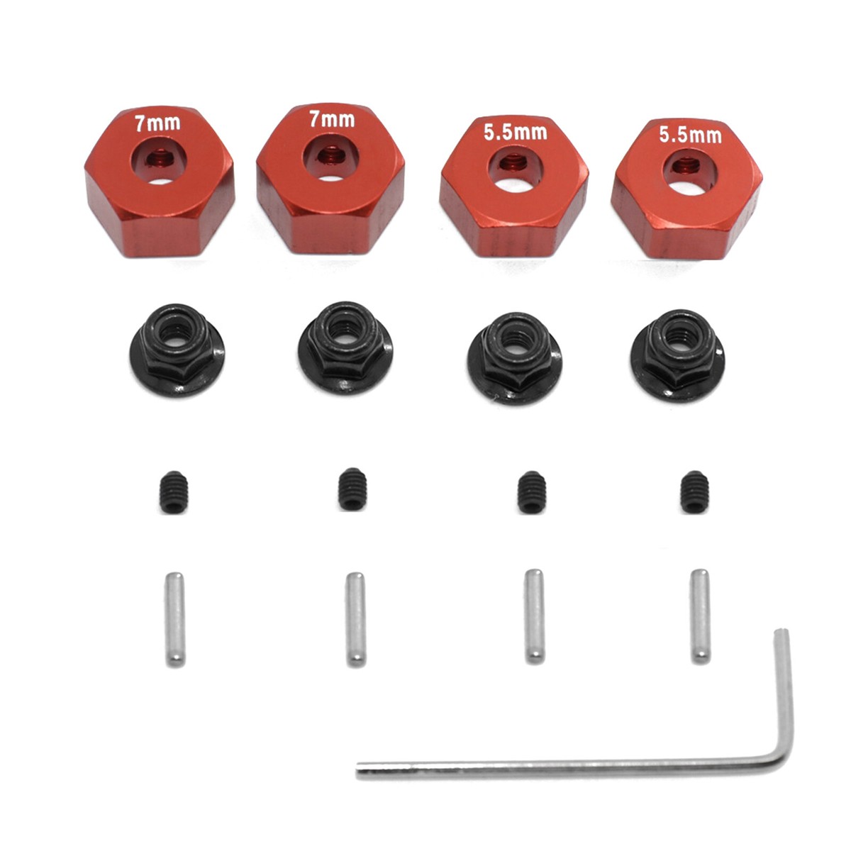 インテージ 23mm Hex Wheel Hub (4) Amazon.com: Aluminum 12mm Hex Wheel Hubs w/Axle Pins Nuts
