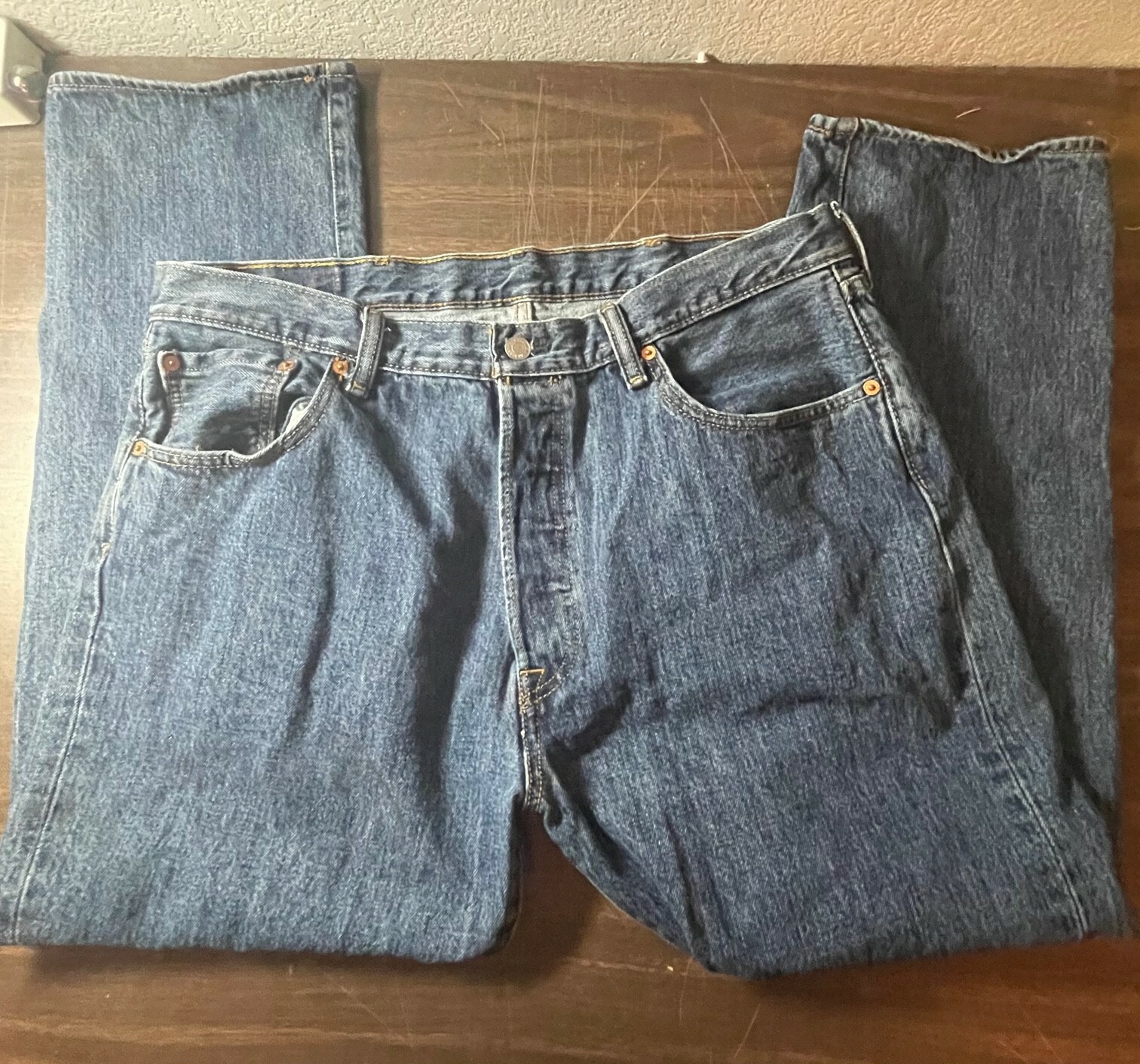 Classic Authentic Levi's 501 Button Fly Jeans Blu… - image 1