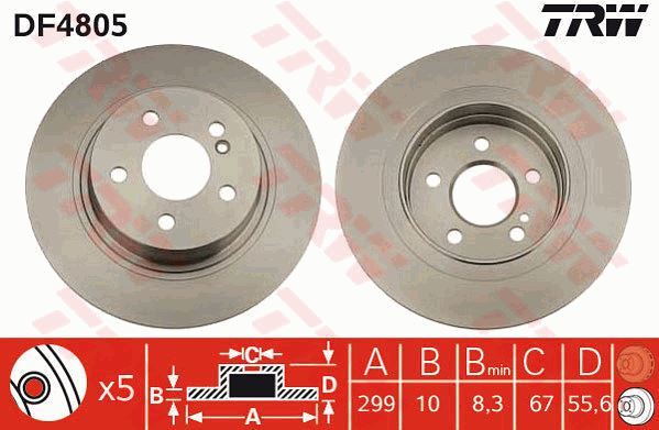 Disques de frein Mercedes Classe C résistant voilage pour C 220 CDI 180