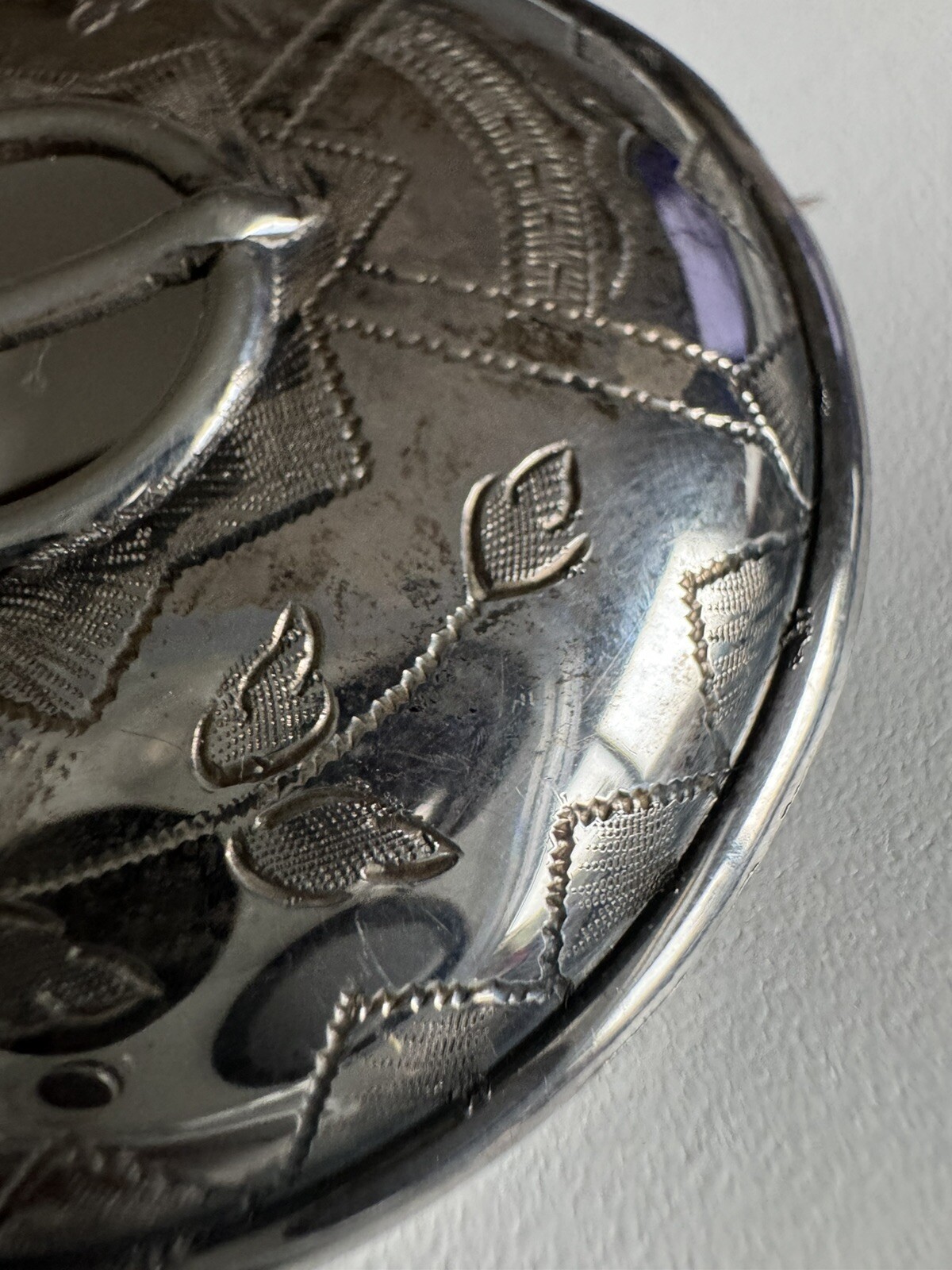 1925 Finland Solid Silver Circular Brooch Traditi… - image 6