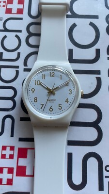 Swatch White Bishop GW164 Standard Gents 34mm Silicone